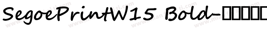 SegoePrintW15 Bold字体转换